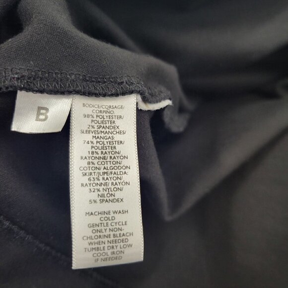 Ann Taylor Loft Women's Quilted 3/4 Sleeve Grey Dress Size 8 - Picture 12 of 13